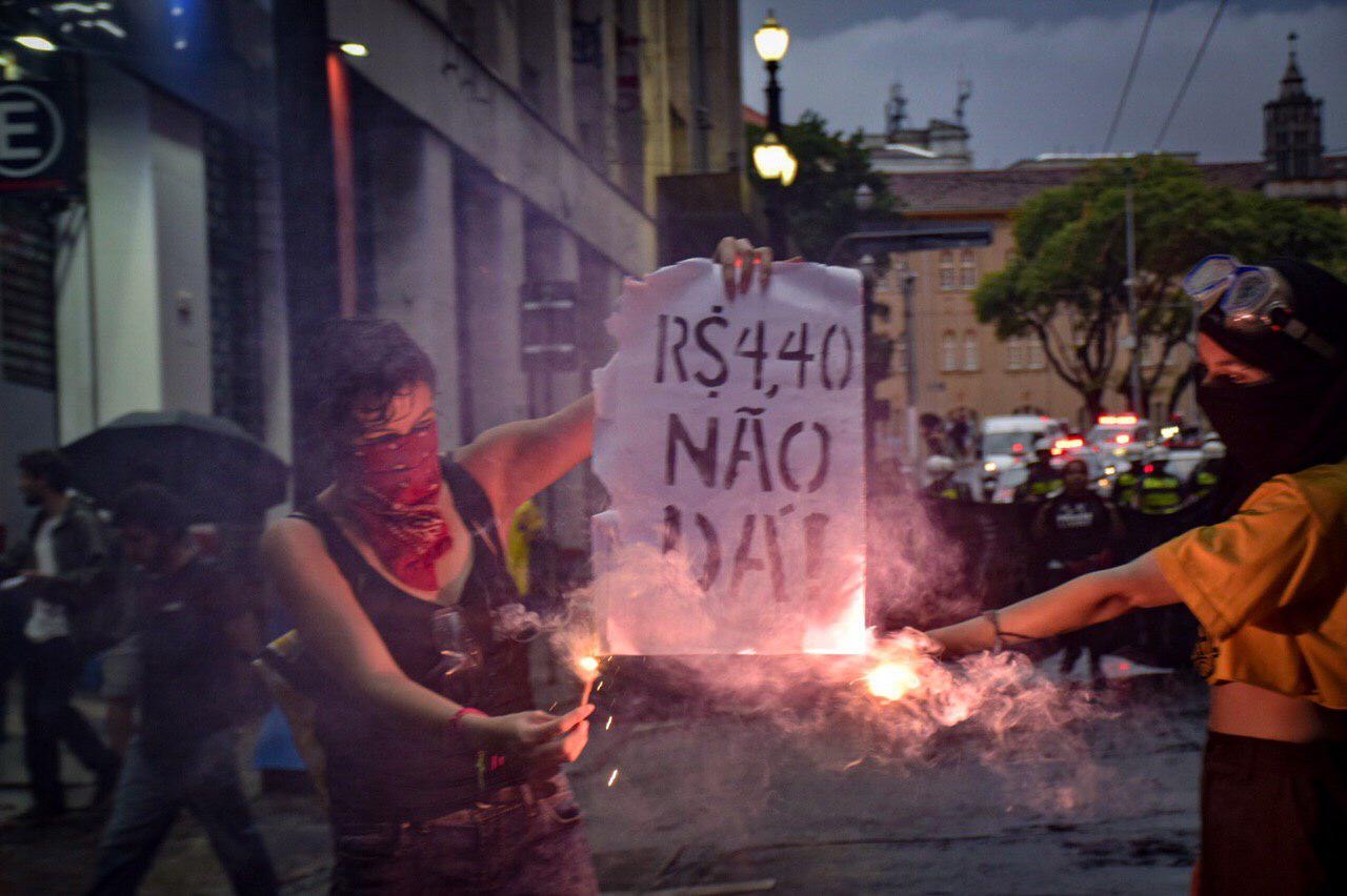 Manifestação contra o aumento da passagem em janeiro de 2020 Manifestação contra o aumento da passagem em janeiro de 2020