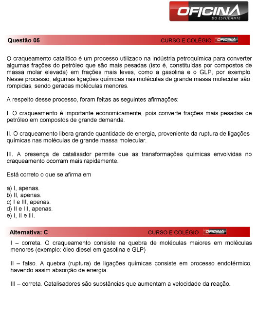 Fuvest 2013: correção da questão 5 da primeria fase do vestibular