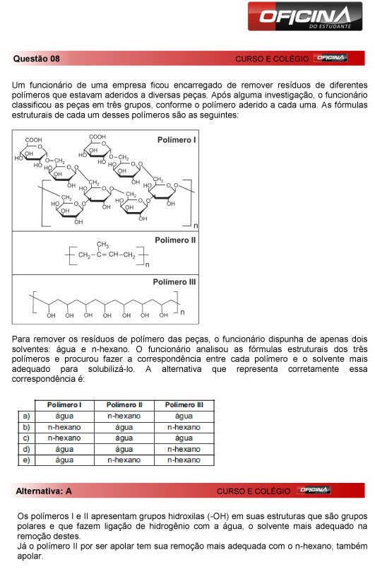 Fuvest 2013: correção da questão 8 da primeria fase do vestibular