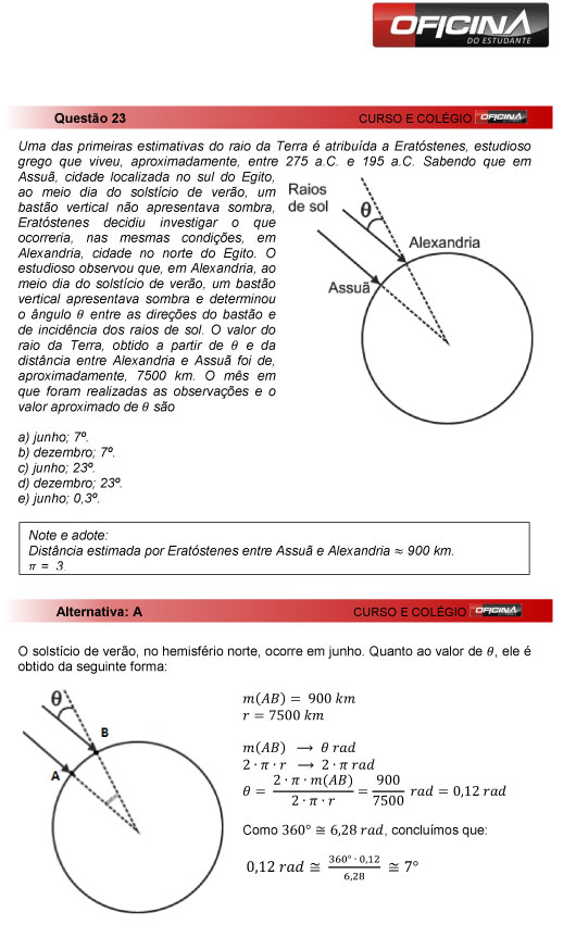 Fuvest 2013: correção da questão 23 da primeria fase do vestibular