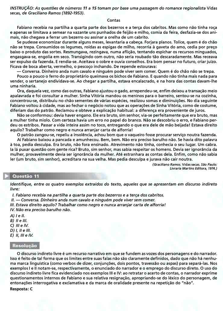 Unesp 2011: Questão 11 – Primeira fase