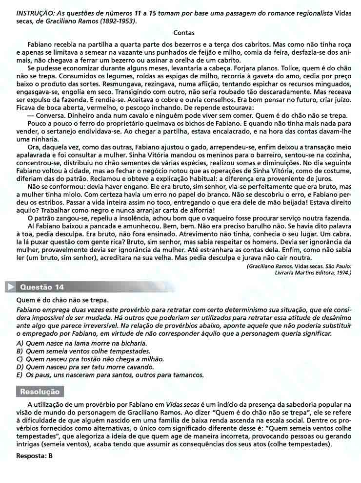 Unesp 2011: Questão 14 – Primeira fase