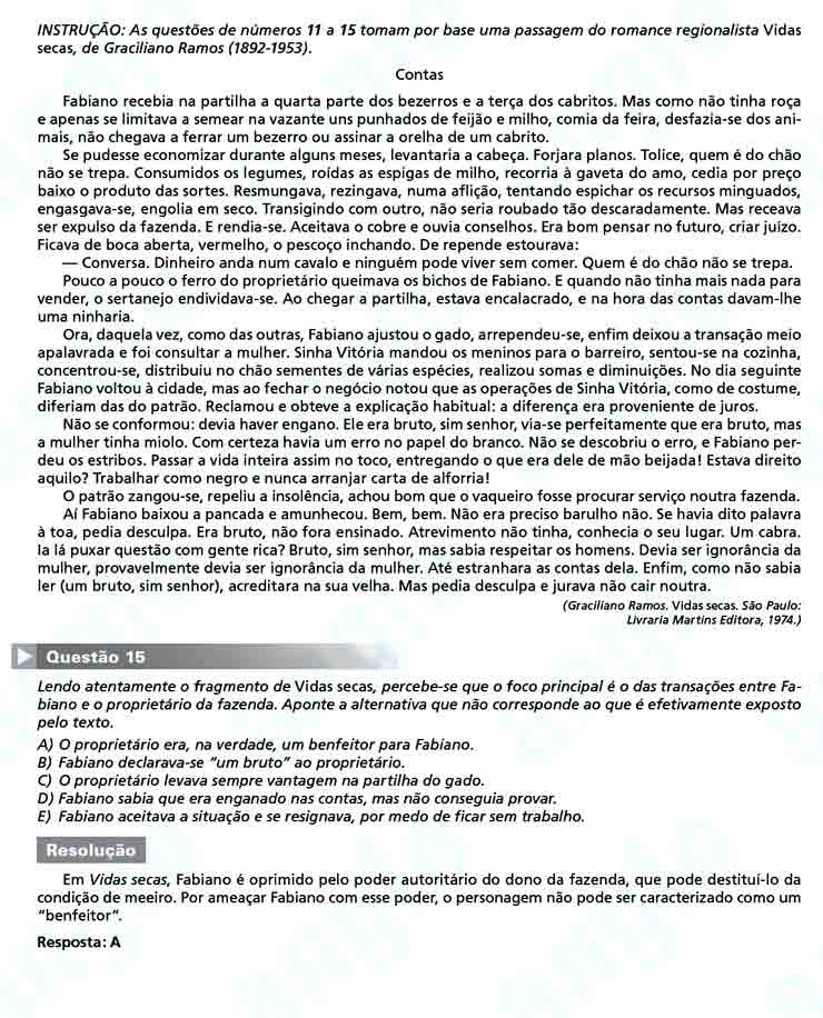 Unesp 2011: Questão 15 – Primeira fase