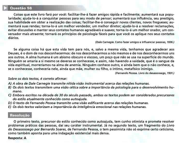 Unesp 2011: Questão 58 – Primeira fase