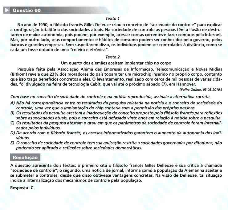 Unesp 2011: Questão 60 – Primeira fase