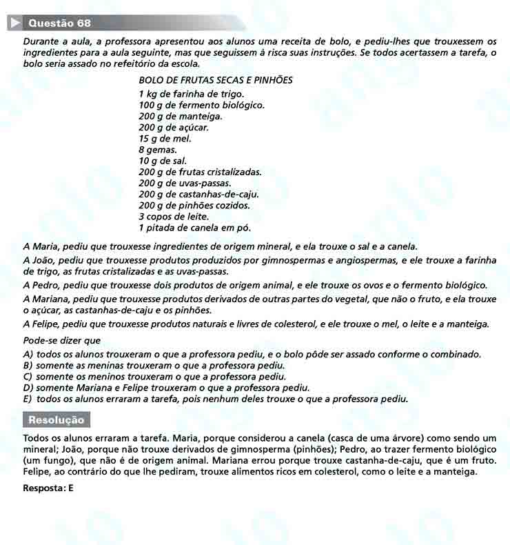 Unesp 2011: Questão 68 – Primeira fase