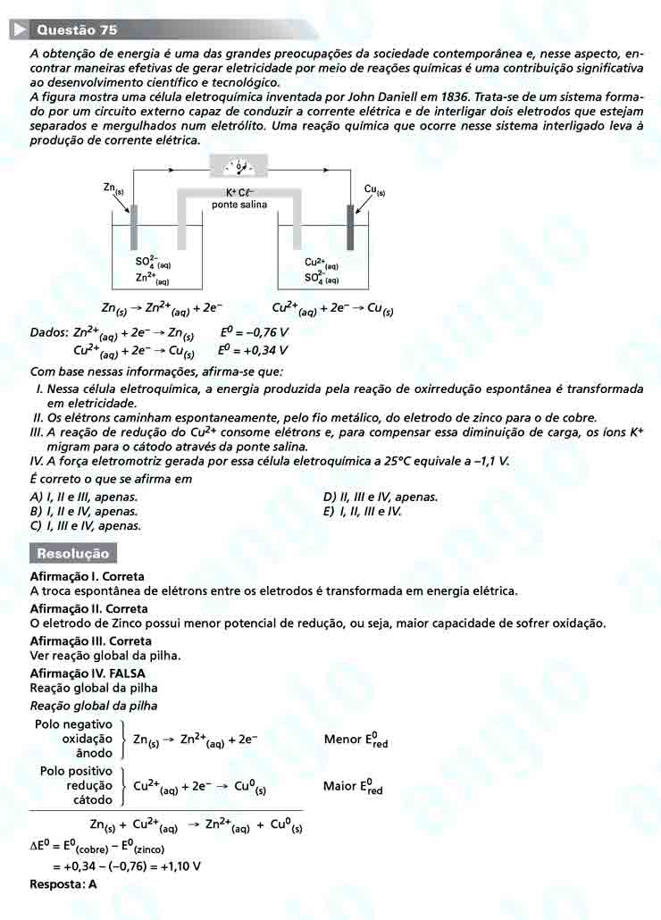 Unesp 2011: Questão 75 – Primeira fase
