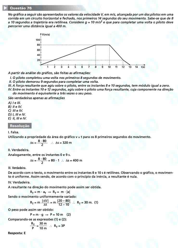 Unesp 2011: Questão 76 – Primeira fase