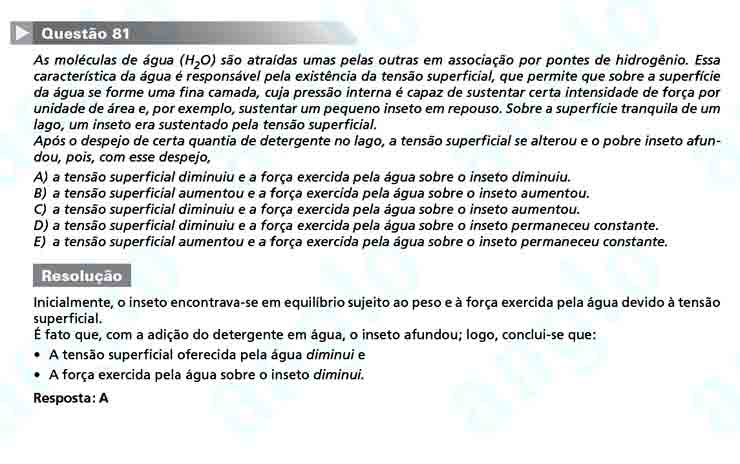 Unesp 2011: Questão 81 – Primeira fase