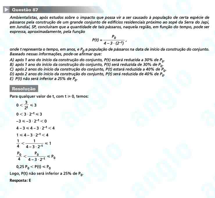 Unesp 2011: Questão 87 – Primeira fase