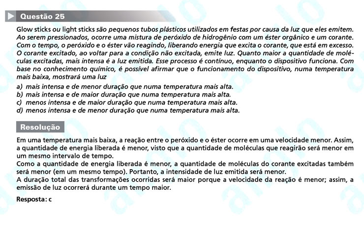 Primeira fase Unicamp 2012: Questão 25 (prova Q e Z)