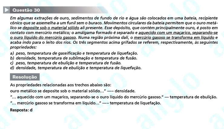 Primeira fase Unicamp 2012: Questão 30 (prova Q e Z)