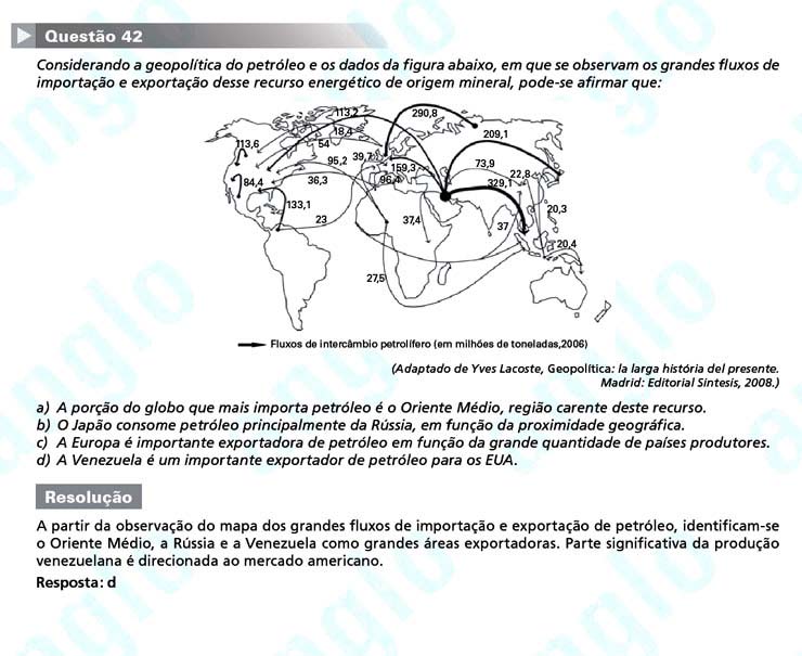 Primeira fase Unicamp 2012: Questão 42 (prova Q e Z)