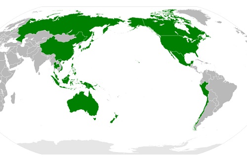 A Cooperação Econômica Ásia-Pacífico engloba países das Américas, da Oceania e, como o próprio nome deixa claro, da Ásia. Criada como um fórum de discussão no final da década de 80, virou um bloco econômico em 1994. Estados Unidos e China são alguns dos membros da APEC, que ainda não é uma área de livre comércio. (Foto: Wikimedia Commons) A Cooperação Econômica Ásia-Pacífico engloba países das Américas, da Oceania e, como o próprio nome deixa claro, da Ásia. Criada como um fórum de discussão no final da década de 80, virou um bloco econômico em 1994. Estados Unidos e China são alguns dos membros da APEC, que ainda não é uma área de livre comércio. (Foto: Wikimedia Commons)
