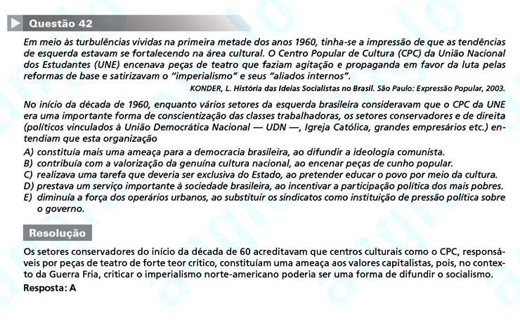 Enem 2011: Questão 42 – Ciências Humanas (prova azul)