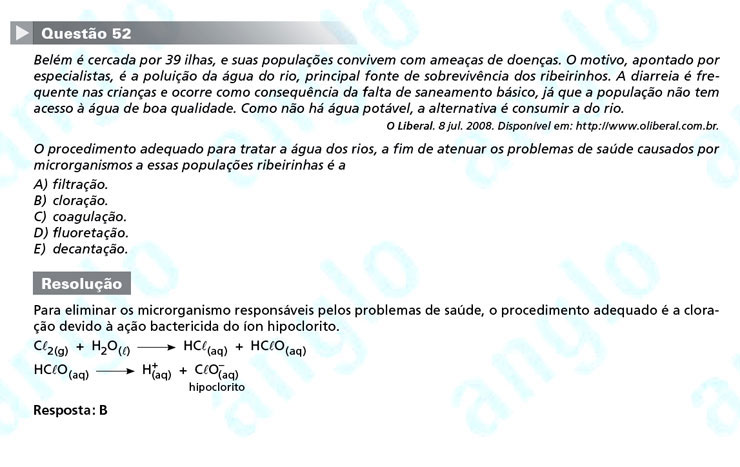 Enem 2011: Questão 52 – Ciências da Natureza (prova azul)