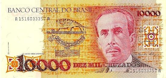 Em 1986, um novo corte de zeros foi necessário. A partir dessa data, mil cruzeiros passariam a valer 1 cruzado (Cr$ 1 000 = Cz$ 1).