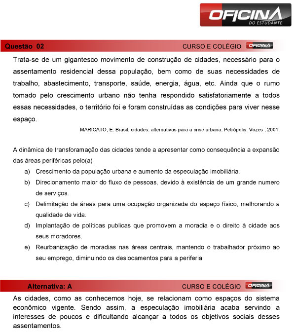 Enem 2013 – Correção da questão 2 – Ciências Humanas