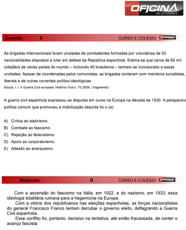 Enem 2013 – Correção da questão 8 – Ciências Humanas