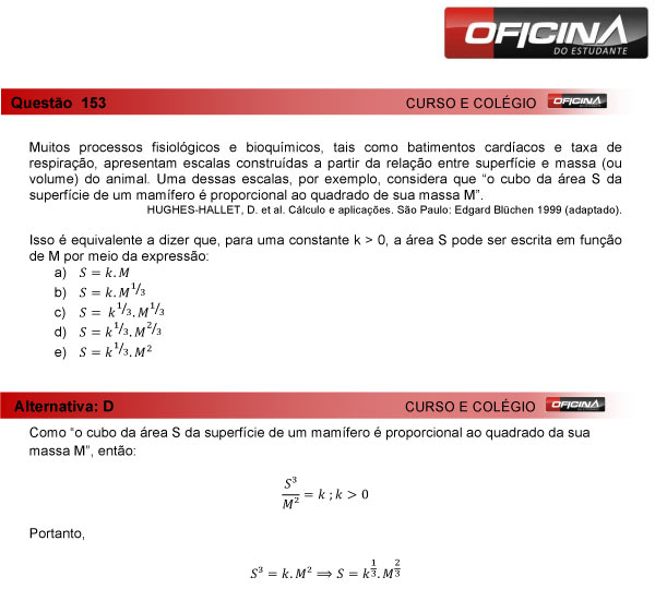 Enem 2013 – Correção da questão 153 – Matemática