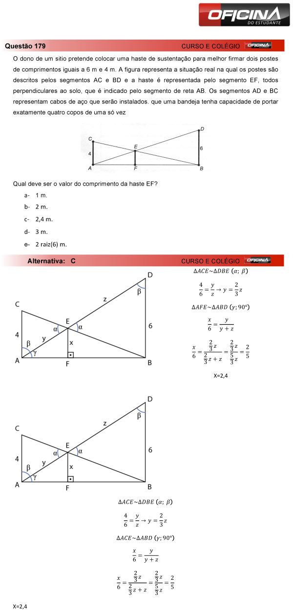 Enem 2013 – Correção da questão 179 – Matemática