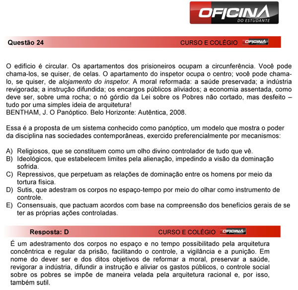 Enem 2013 – Correção da questão 24 – Ciências Humanas