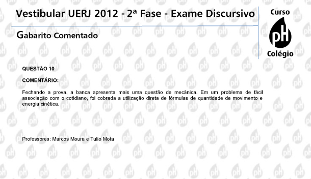 Uerj 2012 – Física (questão 10)