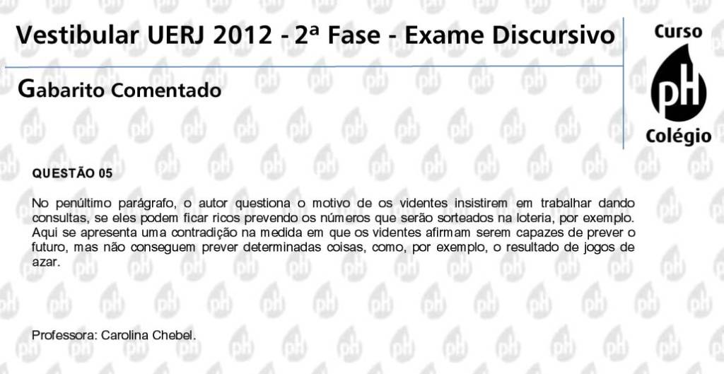 Uerj 2012 – Francês (questão 5)