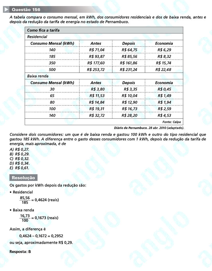 Enem 2011: Questão 156 – Matemática (prova amarela)