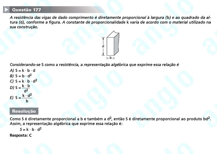 Enem 2011: Questão 177 – Matemática (prova amarela)