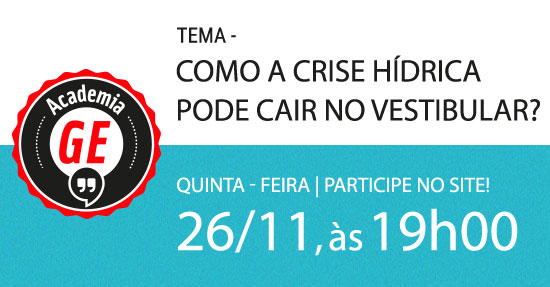 Guia do Estudante realiza hangout sobre como a crise hídrica pode ser cobrada no vestibular