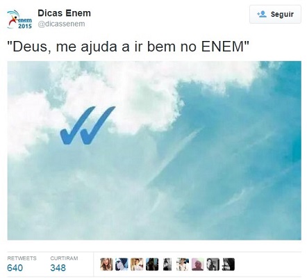 Sem limites para a zoeira: estudantes e usuários das redes sociais aproveitam para fazer piada com a tensão da prova, que acontece no fim de semana de 24 e 25 de outubro