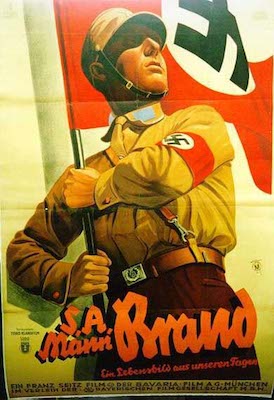 Grande parte do sucesso do Partido Social Nacionalista na Alemanha foi amparado por um intenso trabalho de propaganda nazista. Através de filmes emocionantes que divulgavam a ideologia, da promoção do culto à figura de Hitler e de preconceito étnico e xenofobia, o nazismo foi conquistando cada vez mais adeptos no país. As peças publicitárias muitas vezes retratavam uma Alemanha pacífica, próspera e feliz após a vitória da raça ariana. Grande parte do sucesso do Partido Social Nacionalista na Alemanha foi amparado por um intenso trabalho de propaganda nazista. Através de filmes emocionantes que divulgavam a ideologia, da promoção do culto à figura de Hitler e de preconceito étnico e xenofobia, o nazismo foi conquistando cada vez mais adeptos no país. As peças publicitárias muitas vezes retratavam uma Alemanha pacífica, próspera e feliz após a vitória da raça ariana.