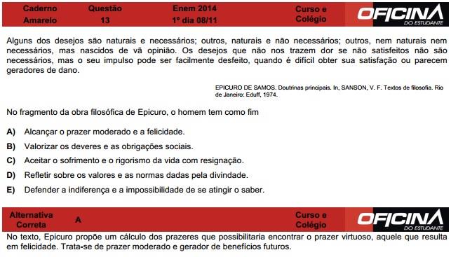 Enem 2014: correção da questão 13