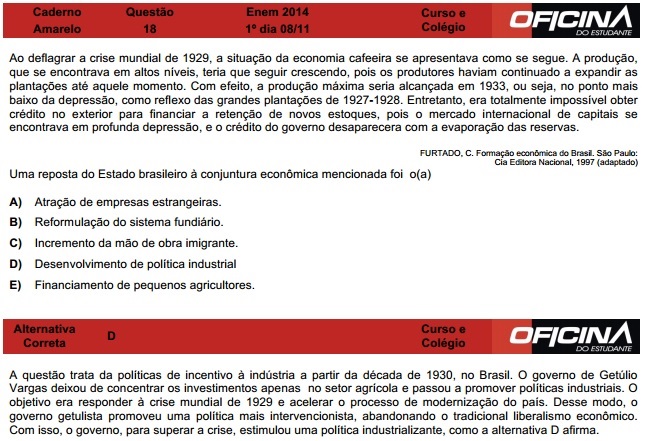 Enem 2014: correção da questão 18