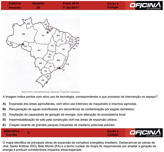 Enem 2014: correção da questão 25