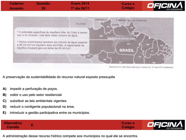 Enem 2014: correção da questão 39