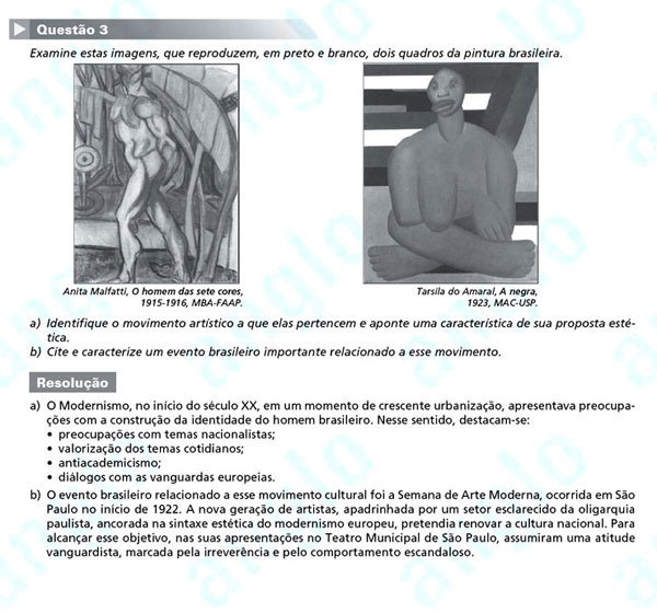 Fuvest 2012: Questão 3 (segunda fase) – conhecimentos gerais
