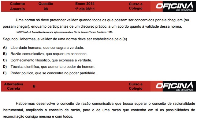 Enem 2014: correção da questão 8