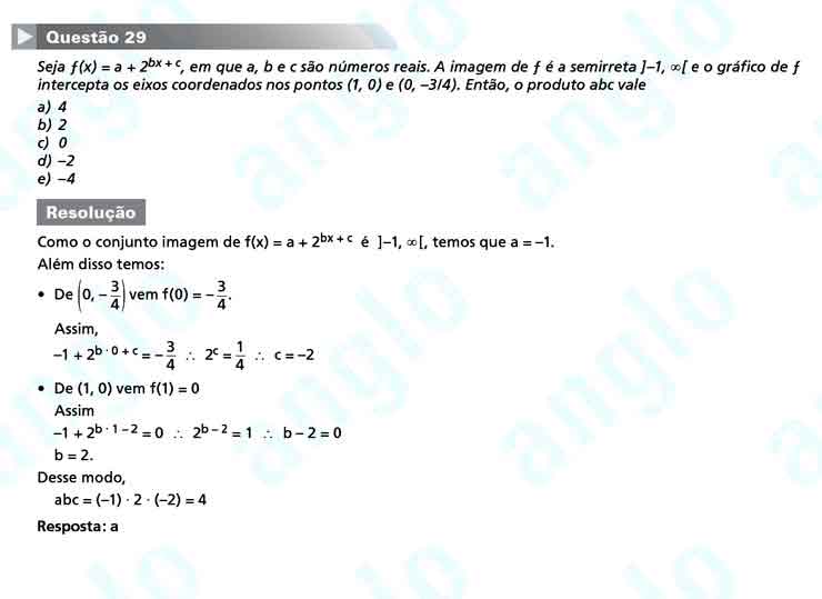 FUVEST 2011 – Primeira Fase – Questão 29