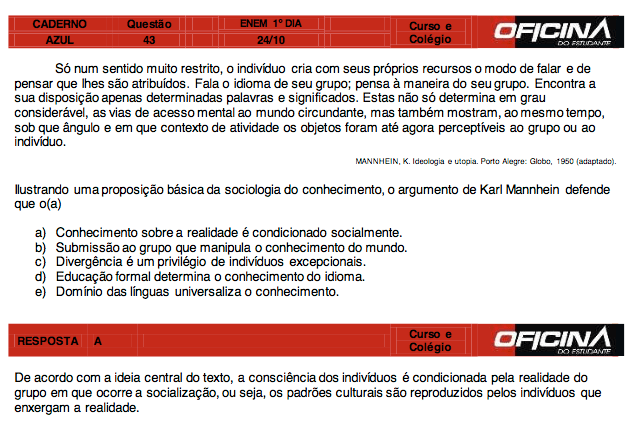 Enem 2015: correção da questão 43