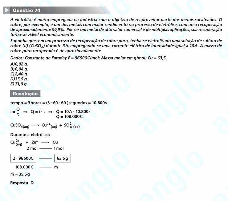 Enem 2010: Questão 74 -Ciências da Natureza (prova azul)