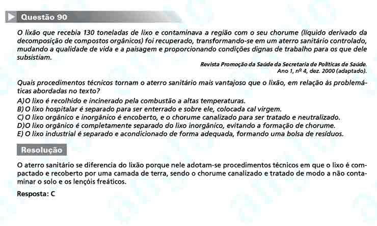 Enem 2010: Questão 90 -Ciências da Natureza (prova azul)