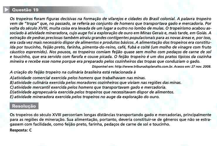 Enem 2010: Questão 19 – Ciências Humanas (prova azul)