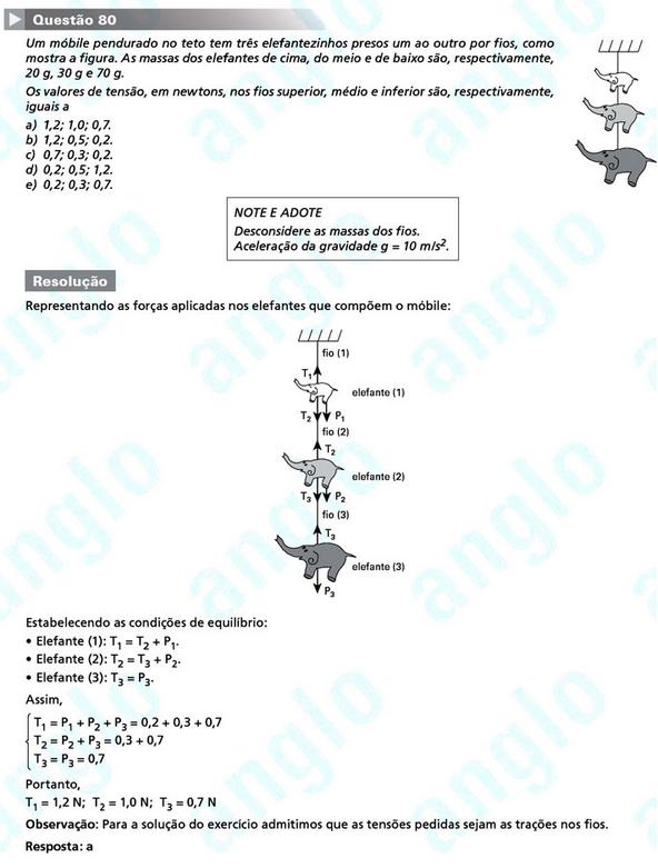 Primeira fase Fuvest 2012: questão 80 (prova V)