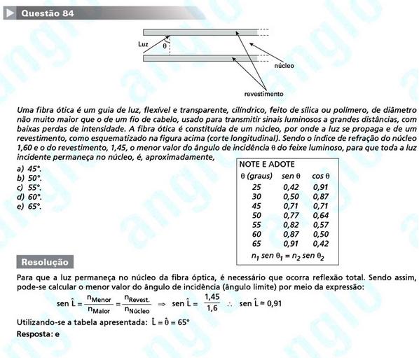 Primeira fase Fuvest 2012: questão 84 (prova V)