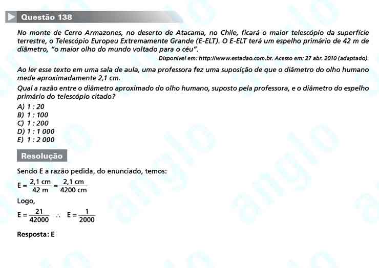 Enem 2010: Questão 138 – Matemática (prova amarela)