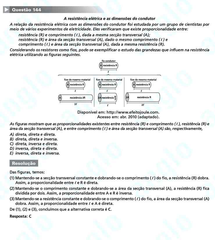 Enem 2010: Questão 144 – Matemática (prova amarela)