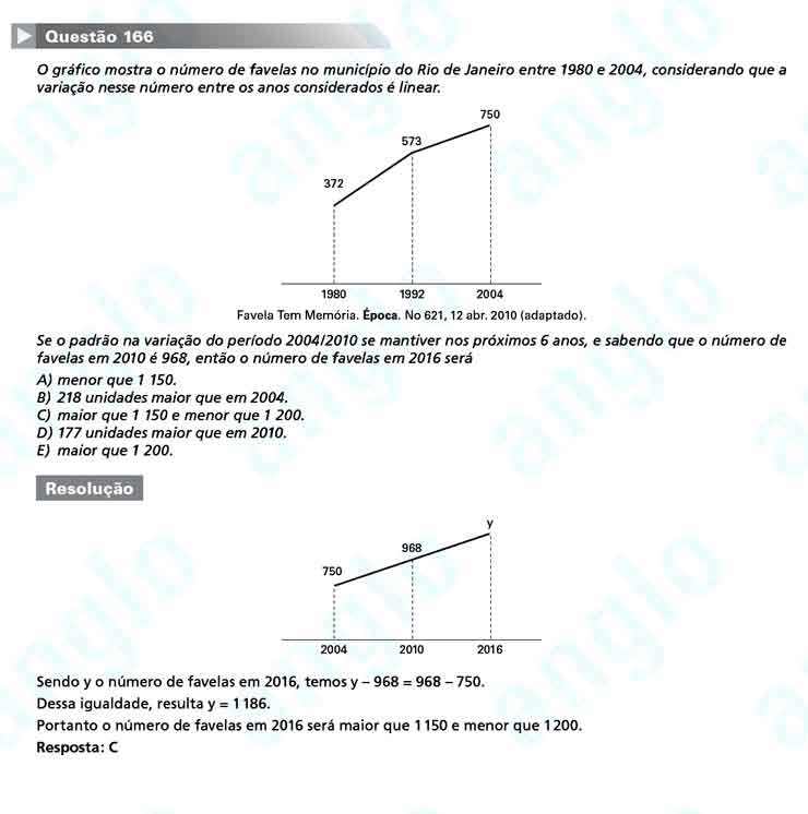 Enem 2010: Questão 166 – Matemática (prova amarela)