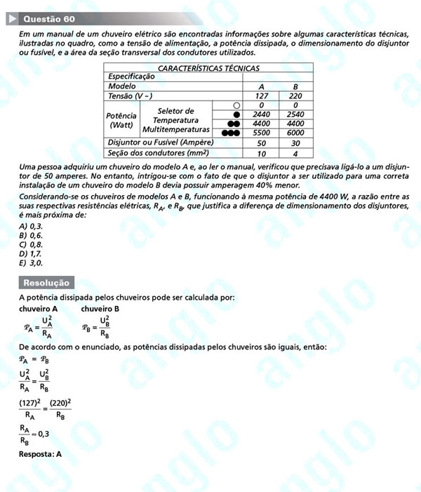 Enem 2011: Questão 60 – Ciências da Natureza (prova azul)